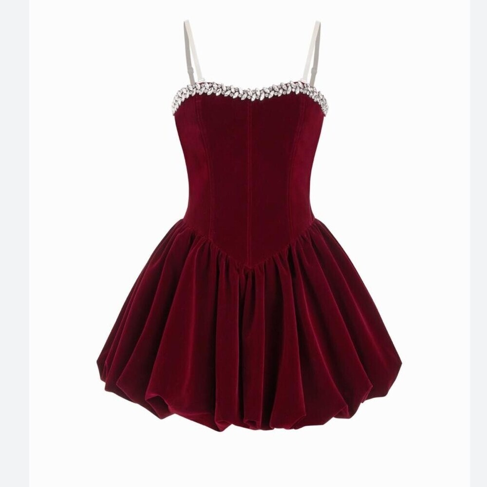 Cider Women's Red and Burgundy Dress